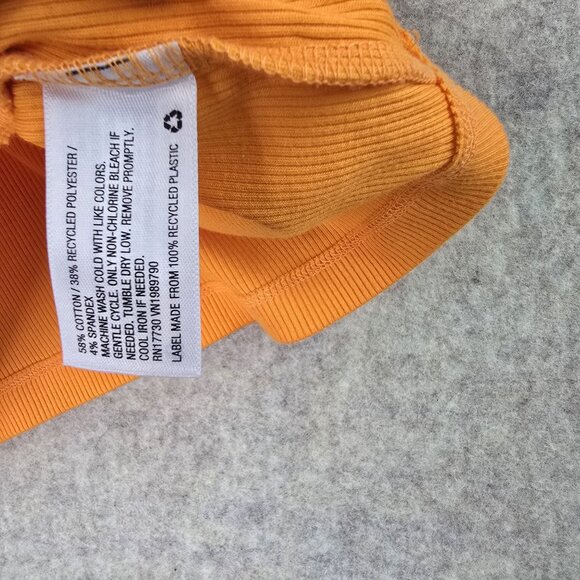 Wild Fable Orange Ribbed Crop Tank Top Size M - Picture 4 of 6